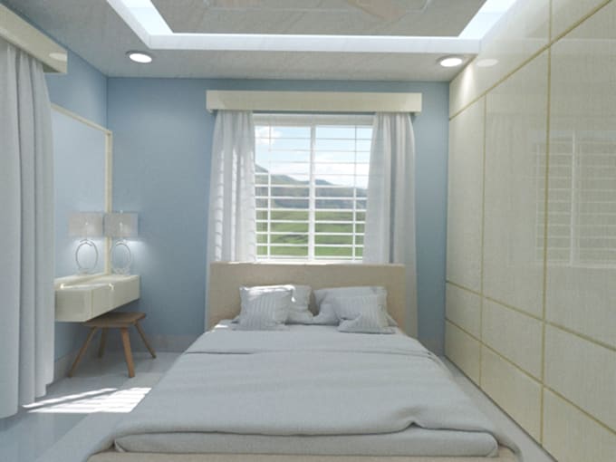 do interior design, 2d layout plan, 3d design, 3d rendering
