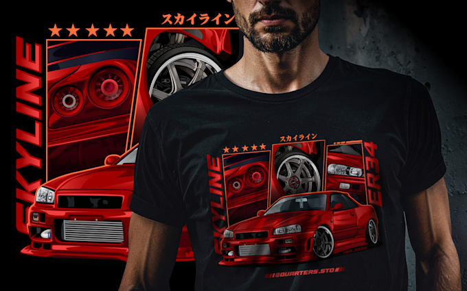 do custom tshirt design and tshirt illustration