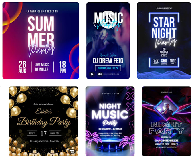 create unique and eye catching poster for you