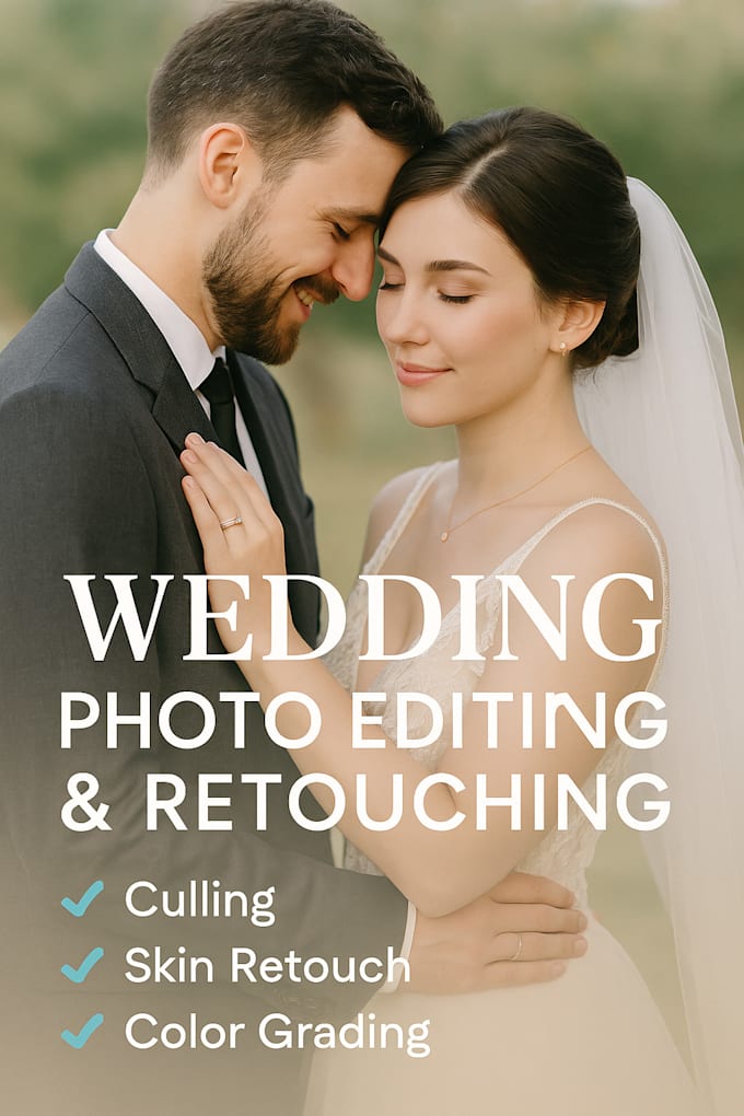 professionally edit and cull your wedding photos