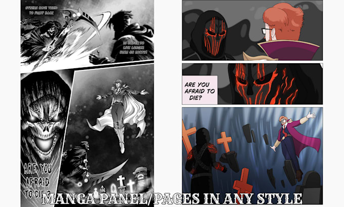 draw anime manga panel comic strip book cover storyboard manga page manga artist