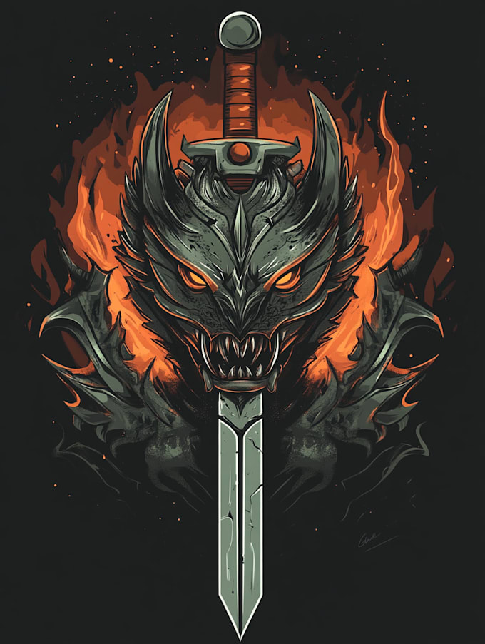 create medieval fantasy game, rpg, mmo game logo