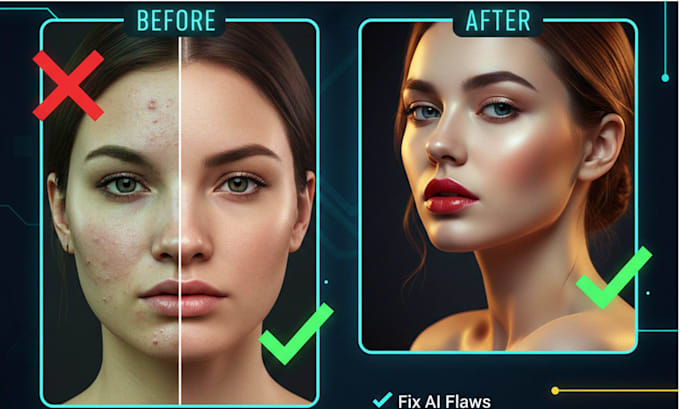 do ai generated image fixing and photo retouching or photo editing