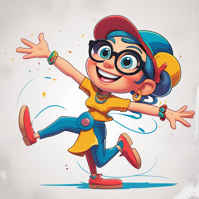 design a 2d cartoon character