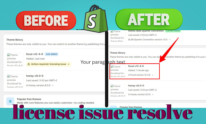 solve shopify theme licensed issue just in minutes