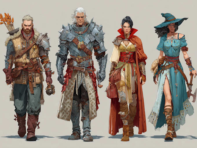 draw your dnd character party or oc