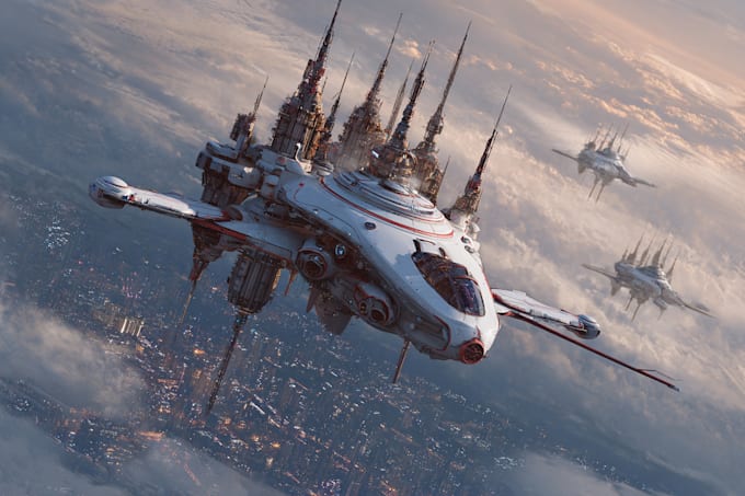 do fantasy and sci fi concept art environments, buildings