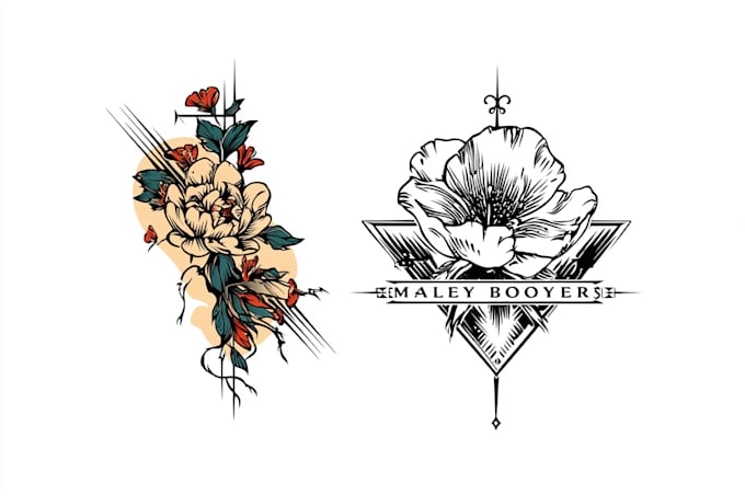 make minimalist line art tattoo with my style