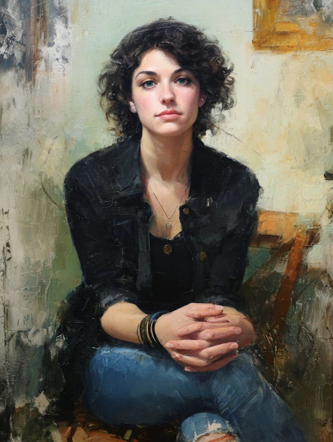 draw digital oil painting from your photo