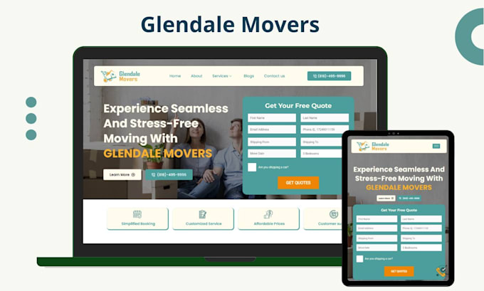 create website with wordpress elementor for trucking and logistic company