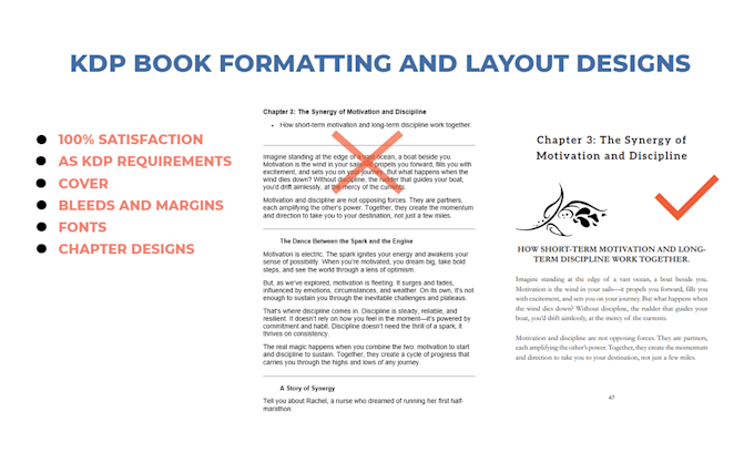 create books formatting and layout design for KDP