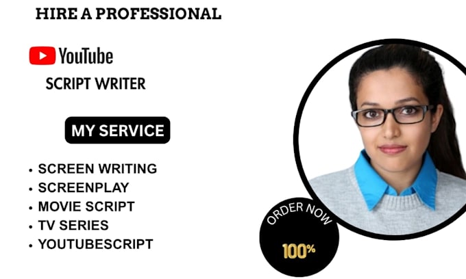 be script writer for youtube video script writing, literary agent