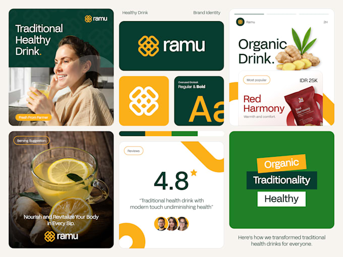 design logo, branding kit, and brand identity