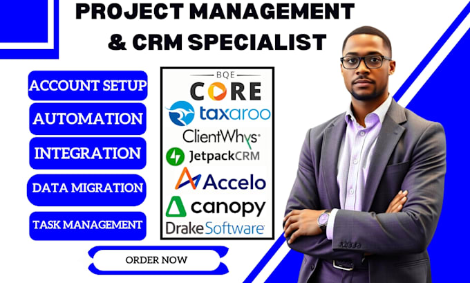 setup accelo taxaroo bqe core clientwhys jetpack canopy drake crm integration