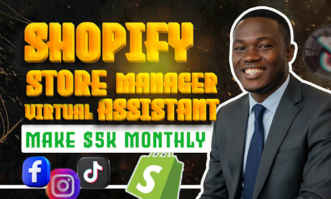 build and manage shopify store for profitable sales and be your holiday VA