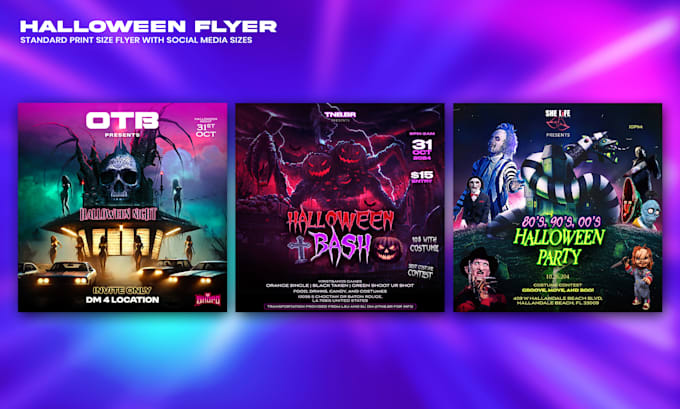 make custom halloween event flyer