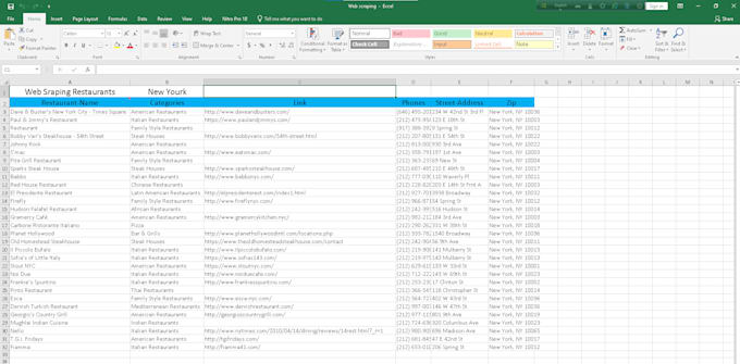 do scraping, data collection, valid emil and phone number