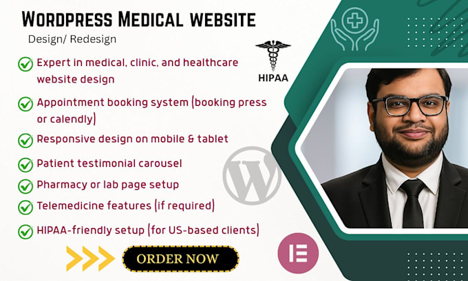 create a medical website, clinic, healthcare or doctor website