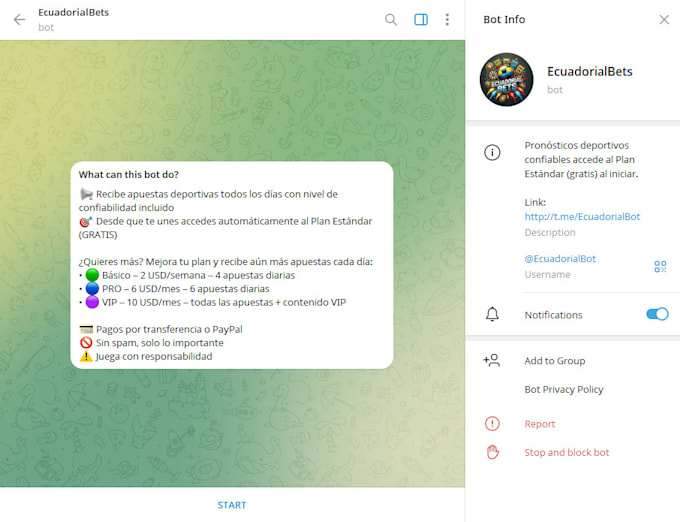 create a custom telegram bot with python
