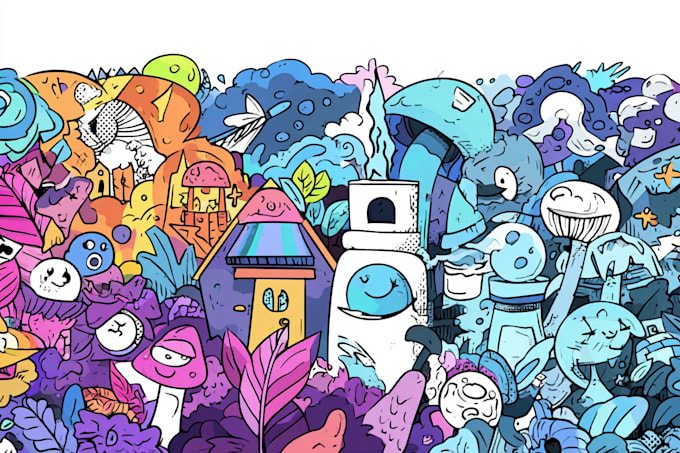 create doodle illustration for any project