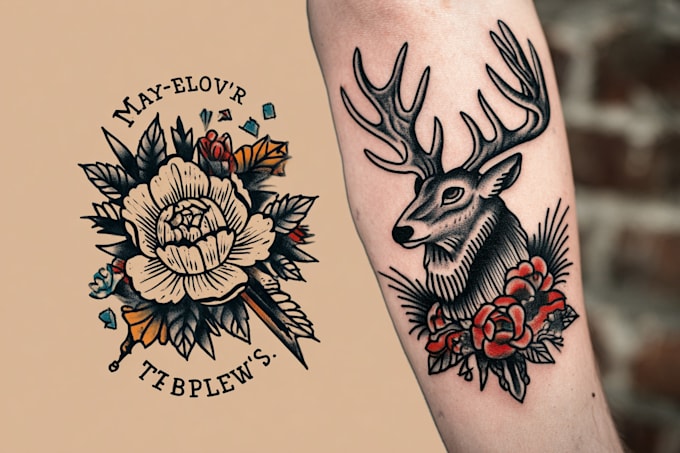 do traditional or old school tattoo design