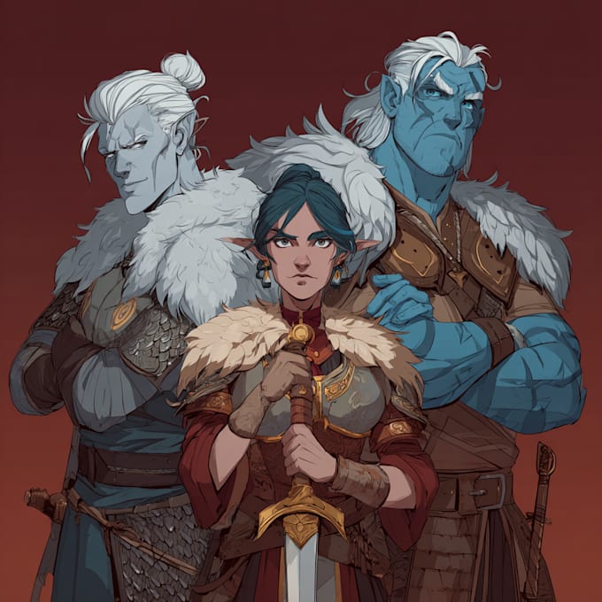 draw dnd character art, a dnd character commission