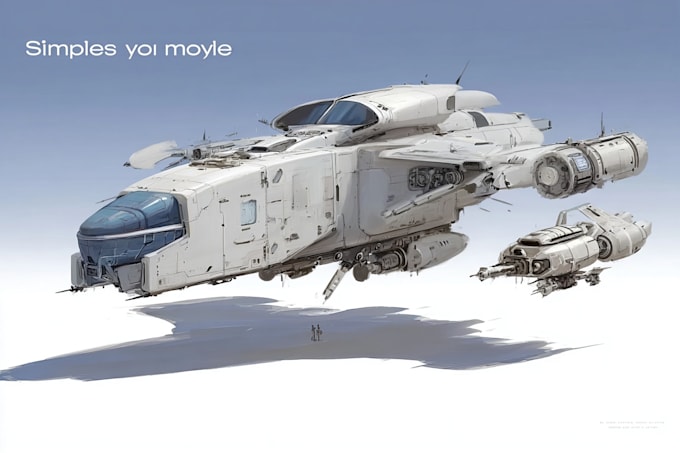 make a concept art spaceship or vehicle design