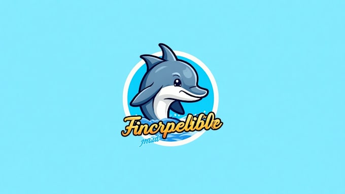 design dolphin mascot logo within new concepts