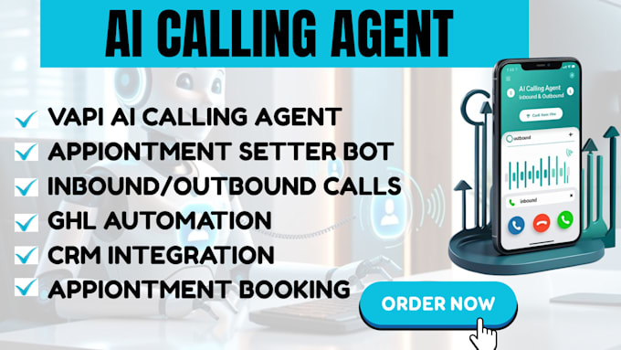 build ai calling agent,voice agent,inbond and outbound calls,cold caller,chatbot