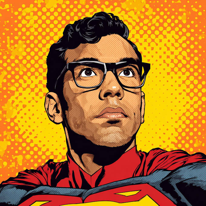 make custom superhero pop art portrait