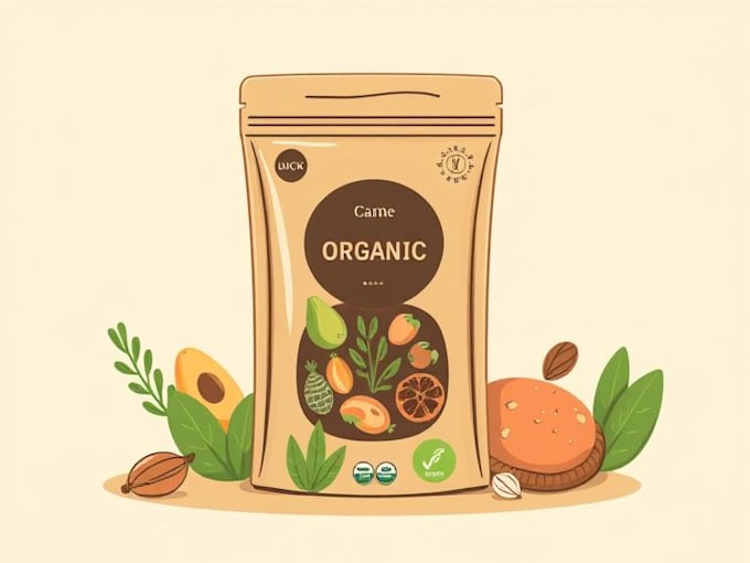 do organic product packaging design, pouch bag design