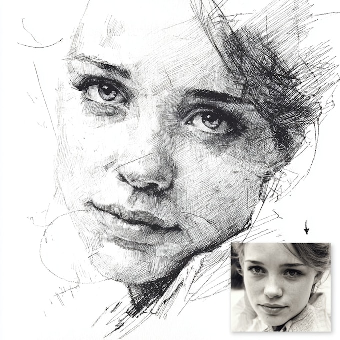 draw face portrait painting for gift