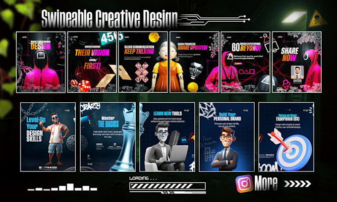 design attractive carousel and creative carousel posts for you