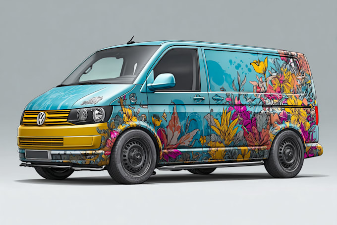 creative custom car wrap, van wrap, truck wrap