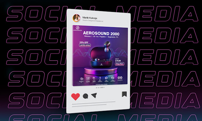 design facebook instagram ads and social media posts