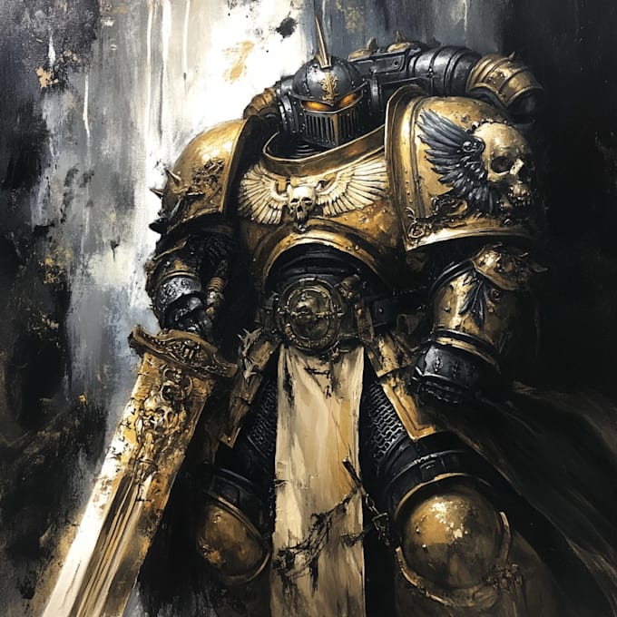 draw your awsome warhammer character art illustration