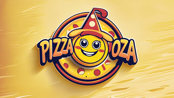 create pizza mascot logo for your business