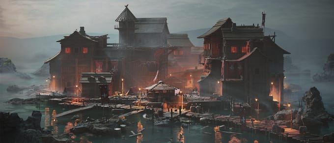 do 3d game environment, 3d environment, level design, terrain in unreal engine