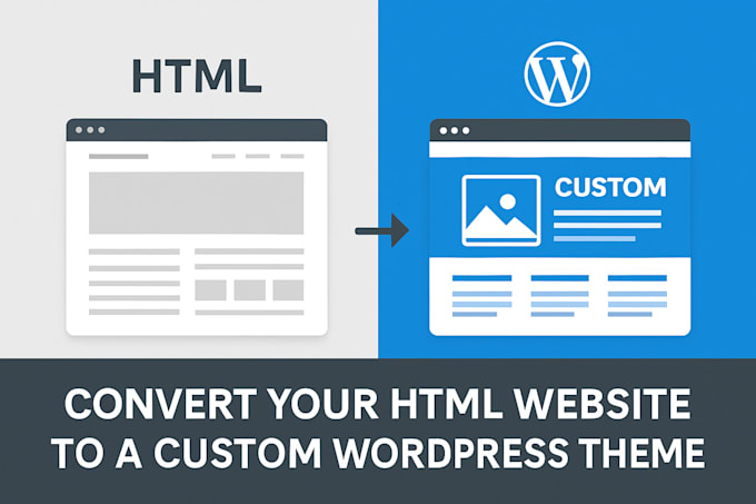 convert your HTML website to a fully functional wordpress theme