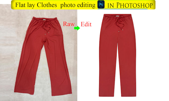 create flatlay retouch and packshot apparel photo edit services