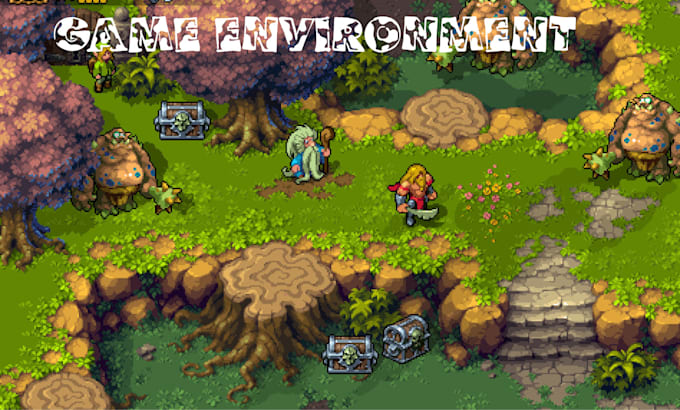 Draw pixel art environment pixel map pixel tileset pixel sprite 2d ...