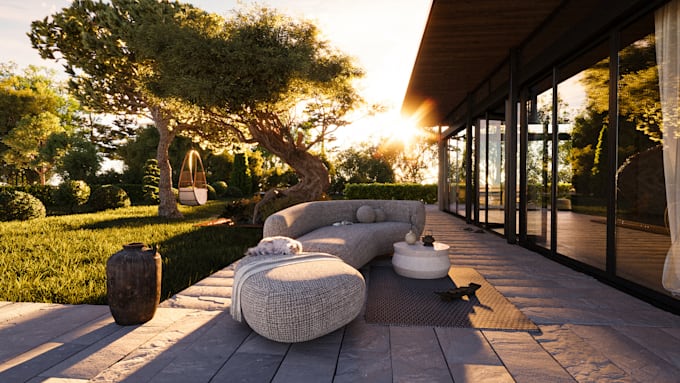 design modern contemporary landscape for garden, backyard, front yard precisely