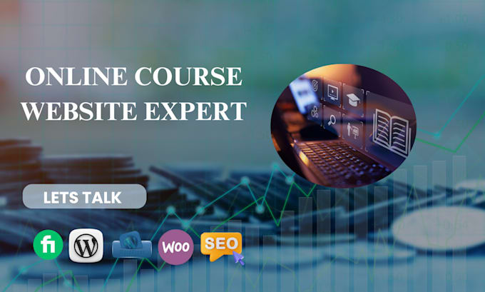 create a professional online course website on thinkific, wordpress, kajabi