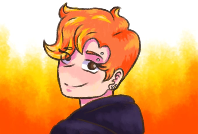 draw an amazing character icon for your youtube or twitch