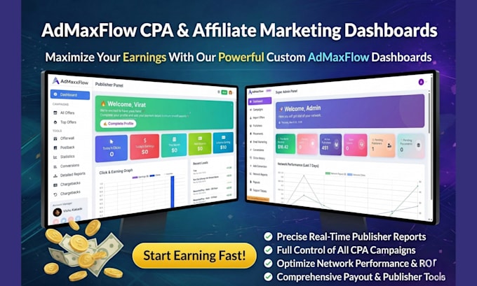 build CPA network website with offerwall system