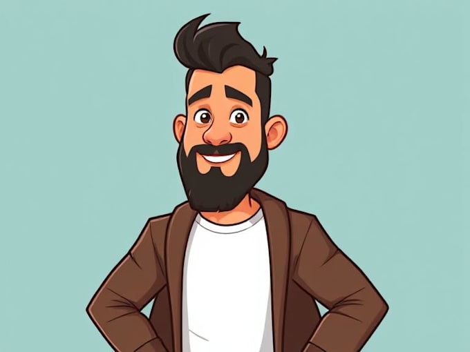 draw avatar in cartoon vector caricature portrait
