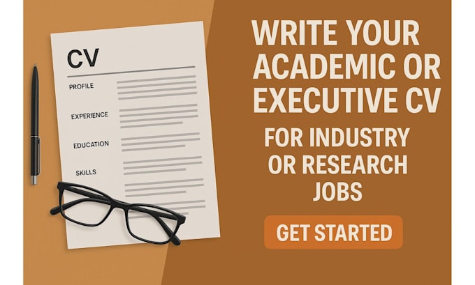 write a professional academic or exclusive CV for industry or CV builder