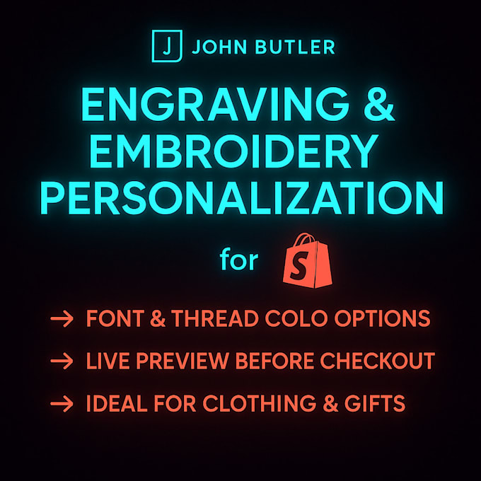 do a conversion focused custom engraving and embroidery integration for store