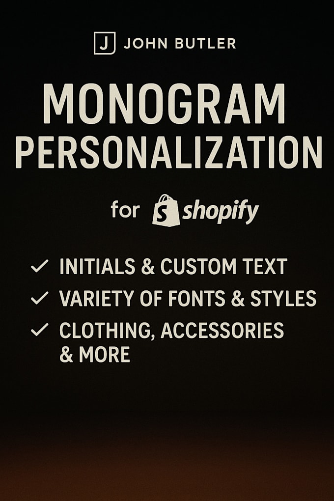 set up elegant monogram personalization on your shopify products