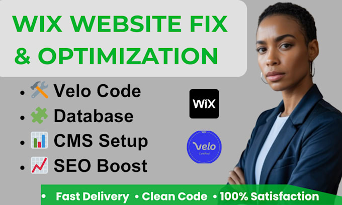 fix optimize your wix website with wix velo code, cms, database, apis, SEO